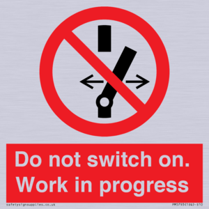 Do not switch on. Work in progress